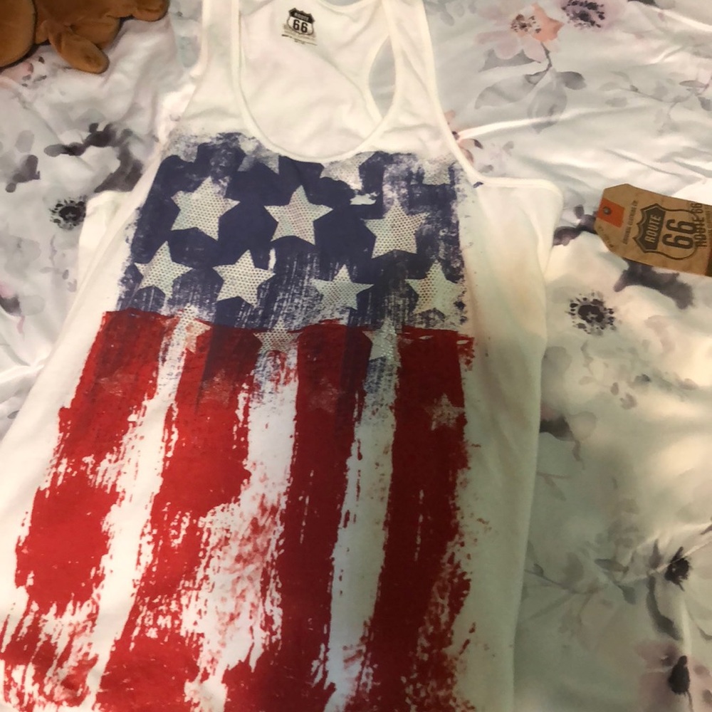 American flag tank top